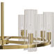 Clarabelle LED Brass Chandelier Ceiling Light, Small